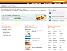Tablet Screenshot of litigationlawfirms.com